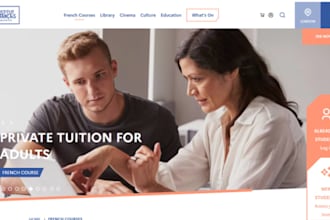 design wix french school website multilingual school bilingual school website