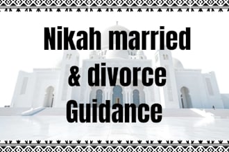 provide islamic nikah, marriage, divorce guidance and advice