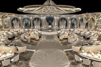 3d stage design, wedding hall, carnival, 3d banquet and corporate event setups