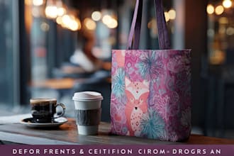 design tote bags, mugs or other print on demand products