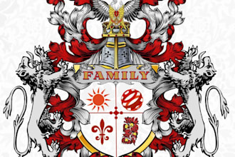 do custom family crest coat of arms logo