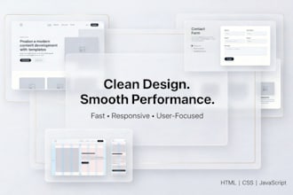 design a clean and responsive frontend websites with forms