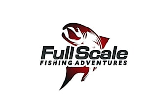 make salmon fishing logo the wild west coast environment