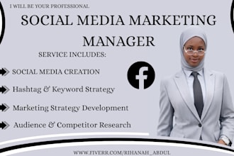 be your social media marketing manager to boost instagram account growth