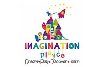 make professional indoor outdoor play center logo for kids