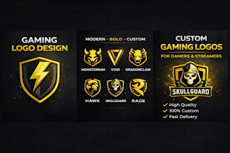 design a modern gaming logo for creators and streamers
