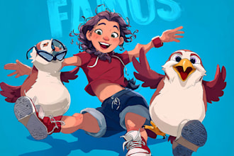 design awesome comic and cartoon style characters