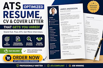 write an ats resume and cover letter for job applications and career growth