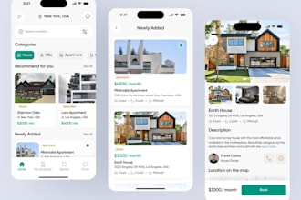 develop real estate app, property listing app, housez rental app, apartment app