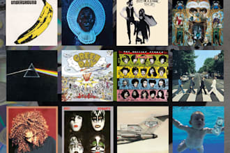 create bold music cover illustrations for bands and artists