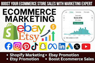 do shopify etsy ebay store promotion ecommerce seo marketing boost traffic sales