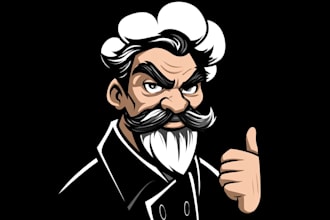 design caricature logo, cartoon, portrait