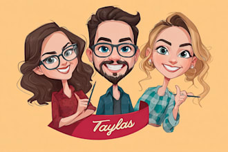 design stunning cartoon caricature logo