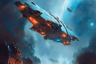 design a sci fi spaceship design