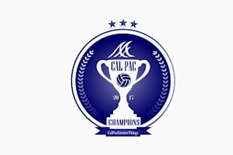 design cal pac championship t shirts theme logo