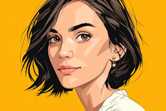 paint amazing vector cartoon portrait