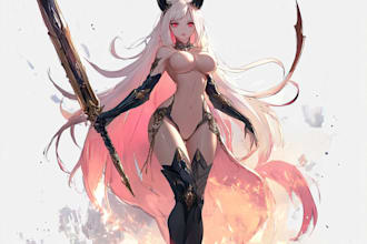 draw your illustration nsfw in anime style