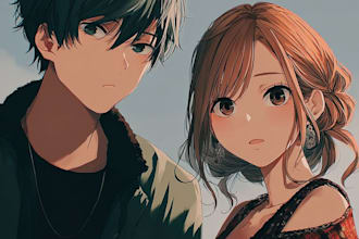 do your couple character with anime style