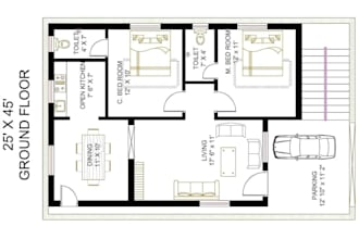 draw architectural blueprint for floor plan and  2d house plan