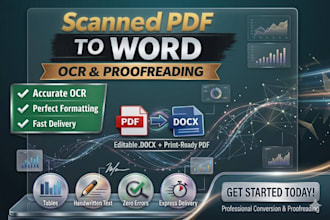 extract text from scanned PDF or images to editable text