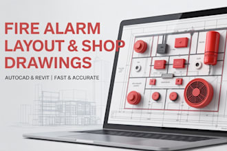 design fire alarm layout, riser diagram, and detector layouts