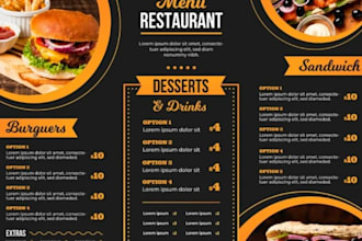 design a restaurant menu that attracts customers