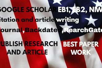 google scholar and  scopus citations  eb1a eb2 niw publication support