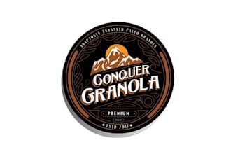 design power packed energy boosting granola logo