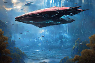 design a sci fi spaceship design