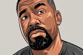 drawing cartoon vector portrait art