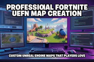 create a professional fortnite uefn map, in unreal engine that players love