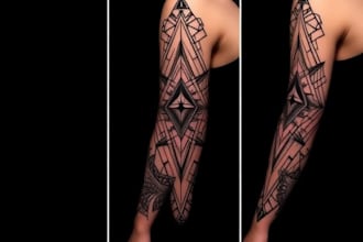 makle a tattoo design of tattoo sleeve