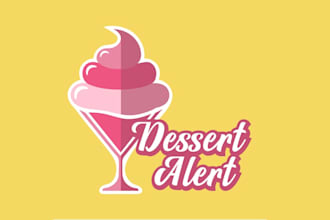 create dream worthy delicious dessert logo