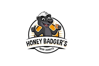 create fun sell mini donuts logo