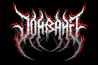 design a brutal and extreme death metal logo for your band