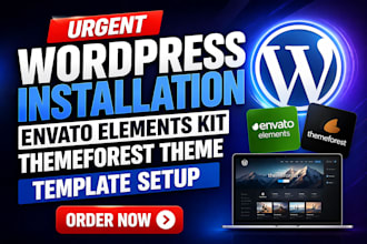 urgently install envato element kit, themeforest, wordpress, theme, template
