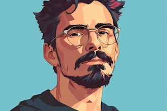 create simple cartoon portrait