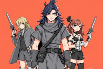sketch your oc, dnd character, vtuber, anime character, pfp