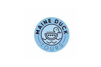 design unique maine duck tours travels logo
