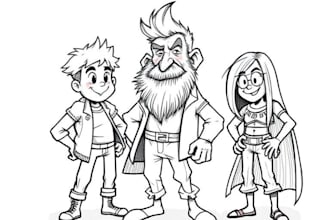 sketch your cartoon character