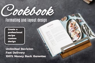 create a professional cookbook formatting and layout design