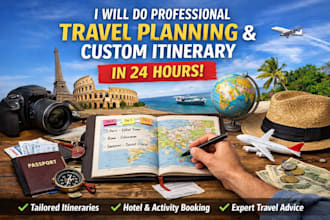 do professional travel planning and custom itinerary in 24 hours