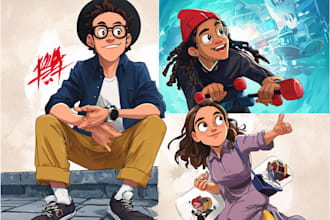 create comic cartoon character