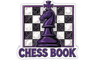create a unique chess book logo for your brand
