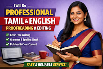 do professional tamil and english proofreading and editing