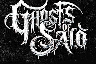 design a hauntingly elegant gothic metal logo