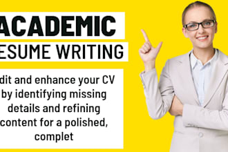 create or edit an academic curriculum vitae CV for professor and new graduates