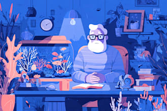 create an vector flat illustration people corporate art