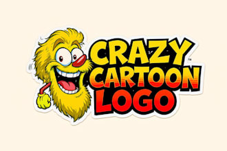 design a crazy cartoon logo with unique mascot style
