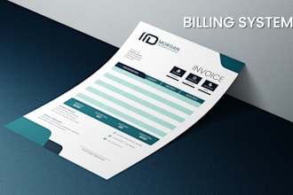 design professional invoices, letterhead and business documents
